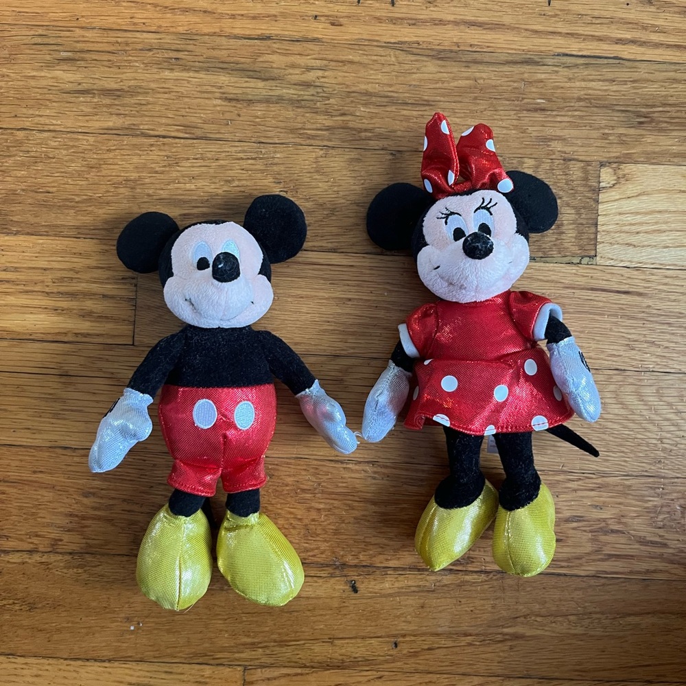 5T Minnie Mouse shirt & skirt set w/ Ty Beanie Babies Mickey Mouse & Minnie - Picture 4 of 7